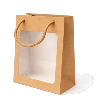 Carton Gift Bag With PVC Window