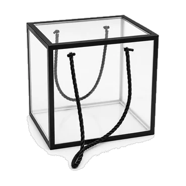 PVC Box With Rope & Black Accent