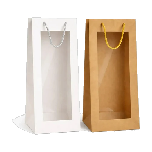 Tall Carton Bag With PVC Window